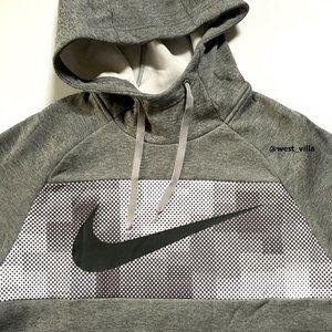 Nike Therma-FIT Men's High Neck Pullover Training Hoodie - Heather Gray